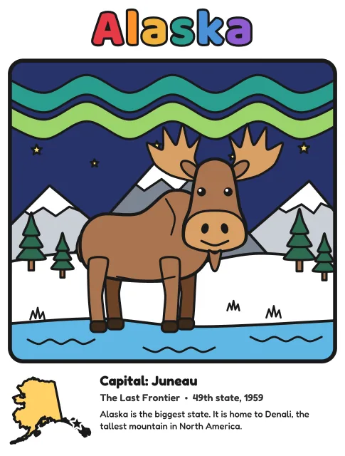 Alaska coloring page