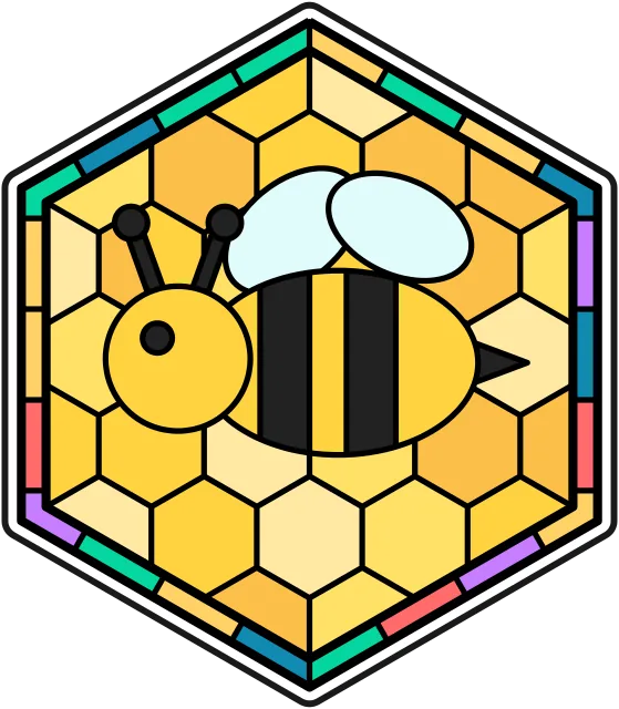 Busy Bee stained glass coloring page