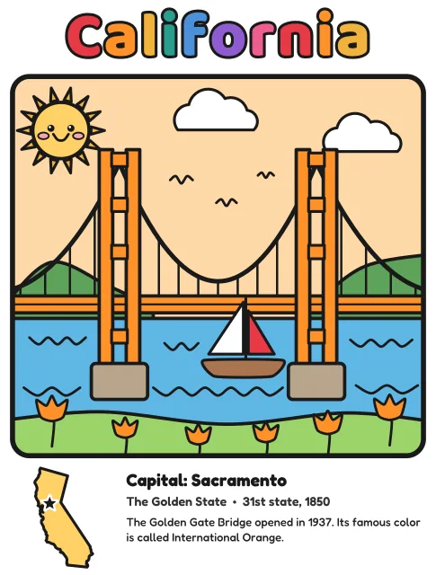 California coloring page