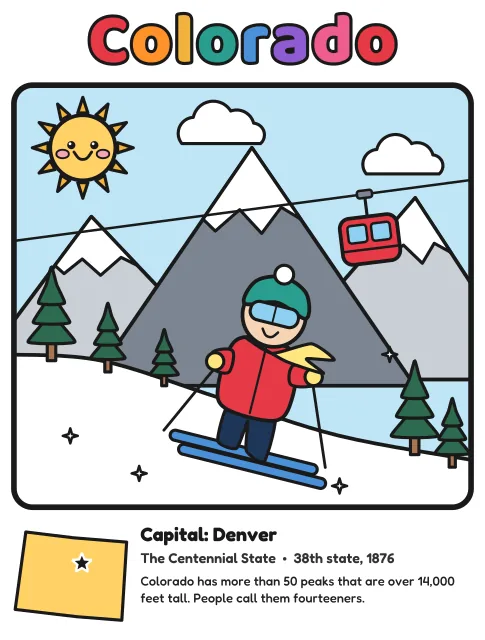 Colorado coloring page