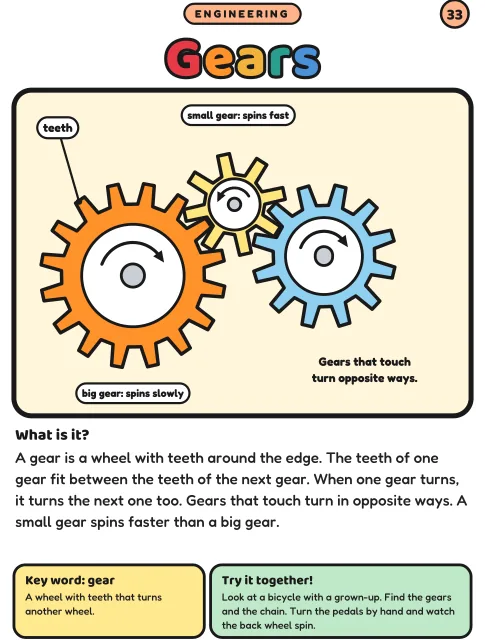Gears coloring page