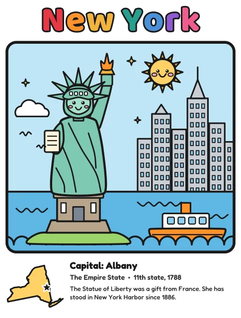 New York coloring page