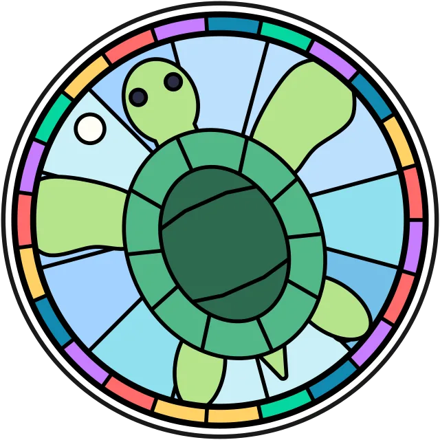 Sea Turtle stained glass coloring page